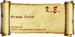 Kraus Enid névjegykártya